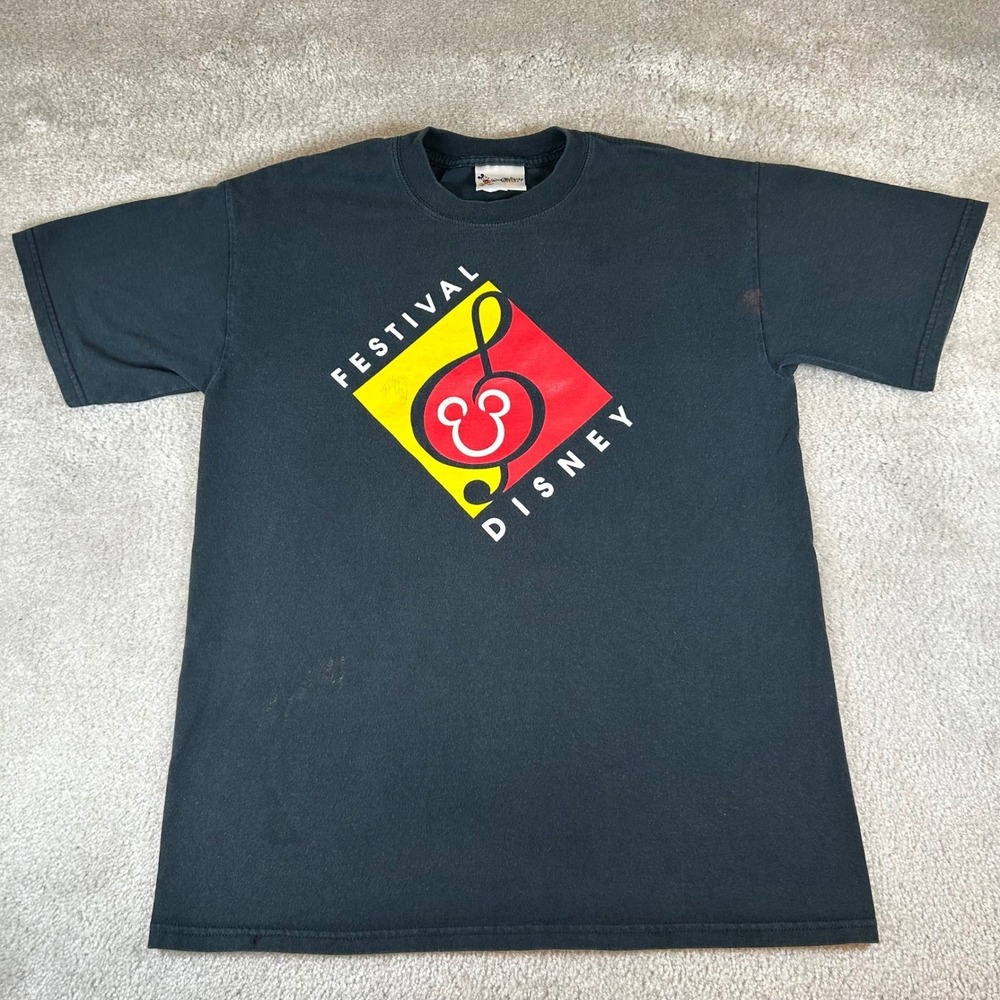 Vintage 2005 Walt Disney World Festival Disney Mens Medium Music Graphic T-Shirt